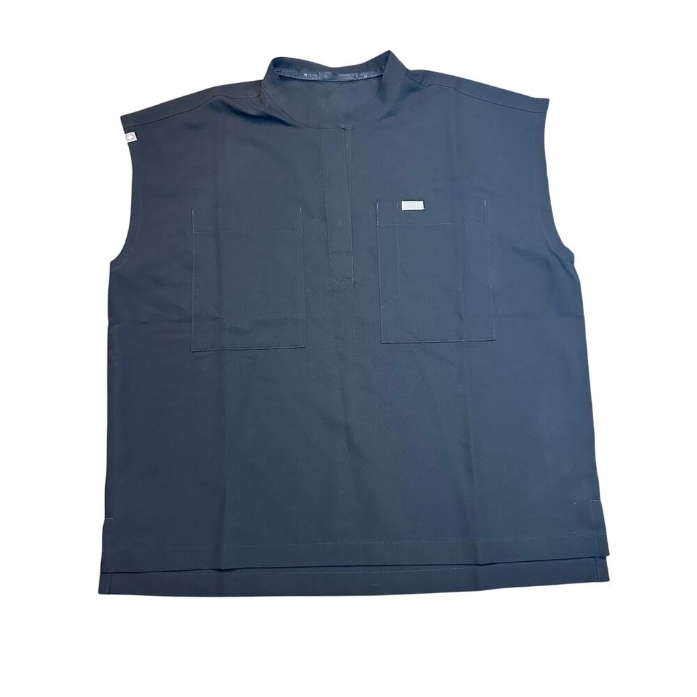 Figs Women's Short Sleeve Scrub Top in Navy Blue